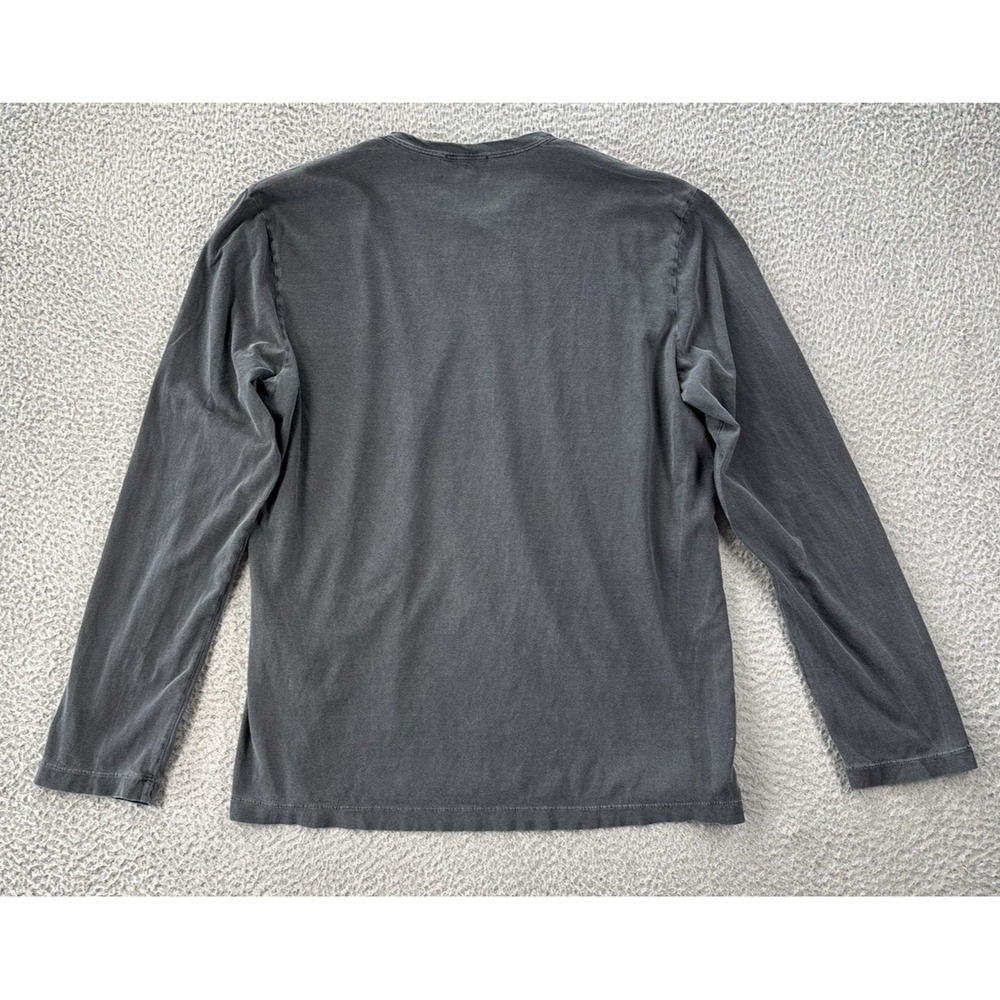 Standard James Perse T-Shirt Mens 3/Large Faded Black Crew Neck Long Sleeve - Picture 8 of 9